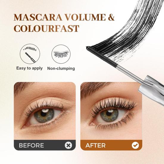 1/2Pcs 4G Women Mascara Waterproof Long Lasting Non-Smudged Fast Dry