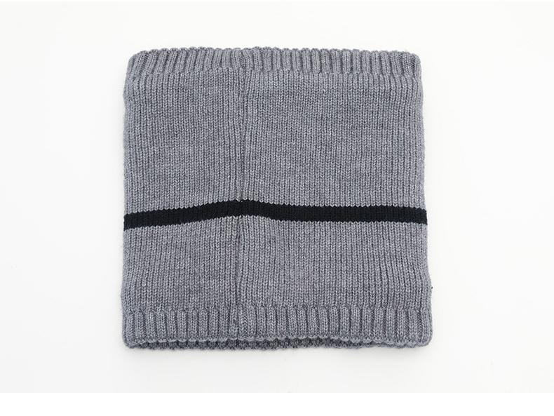Мужской модный зимний шерстяной трикотажный шарф для шеи