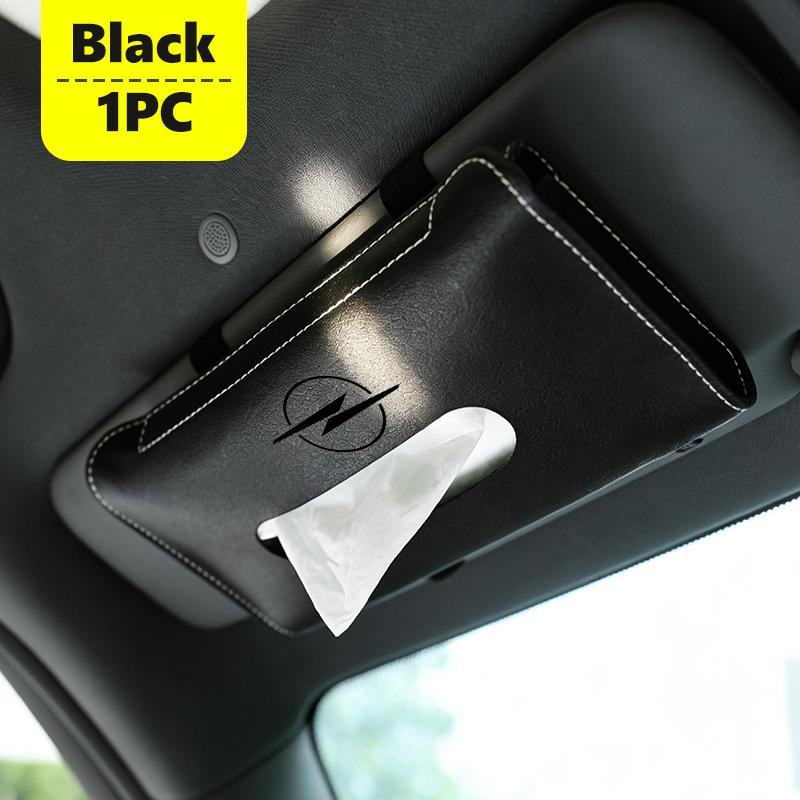 Car Sun Visor Armrest Seat Back Leather Tissue Box Cover Auto Interior Storage Decor For Opel Insignia Astra G J F K Vectra C H