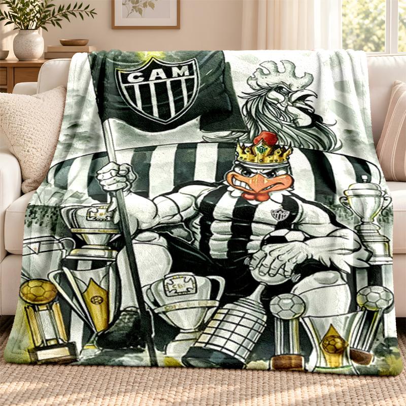 Clube Atletico Mineiro blanket Flannel Blanket Soft Cozy Plush Throw for Sofa Bed Lightweight Home Decoration Outdoor camping
