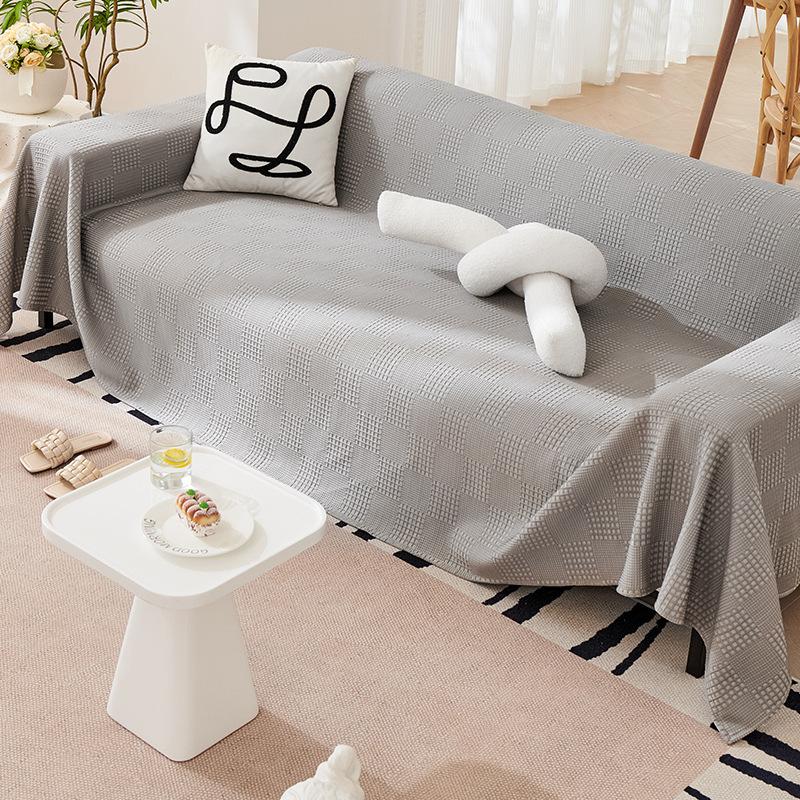 Ice Silk Sofa Cover Towel Summer Non-Slip Full Covered Anti-Scratching Seat Cushion for Summer Beanbag Cover Cover All-Inclusive Thickened