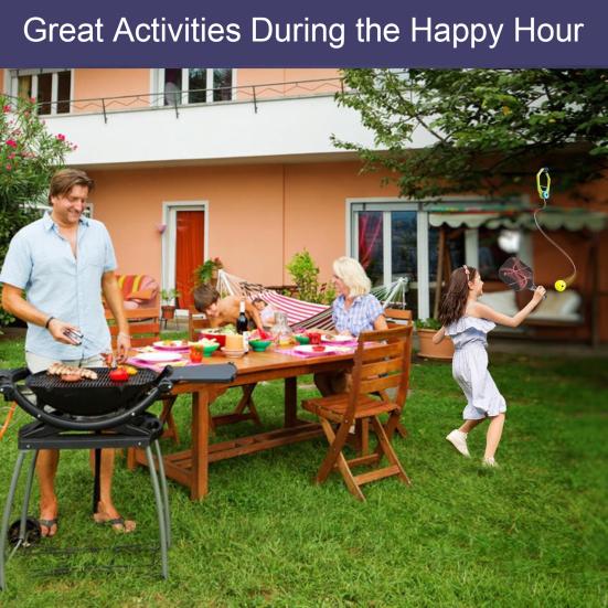 Тренажер для игры в пиклбол, непрерывный отскок мяча для игры в пиклбол со струной, инструмент для самостоятельной тренировки по теннису для всех возрастов и уровней мастерства