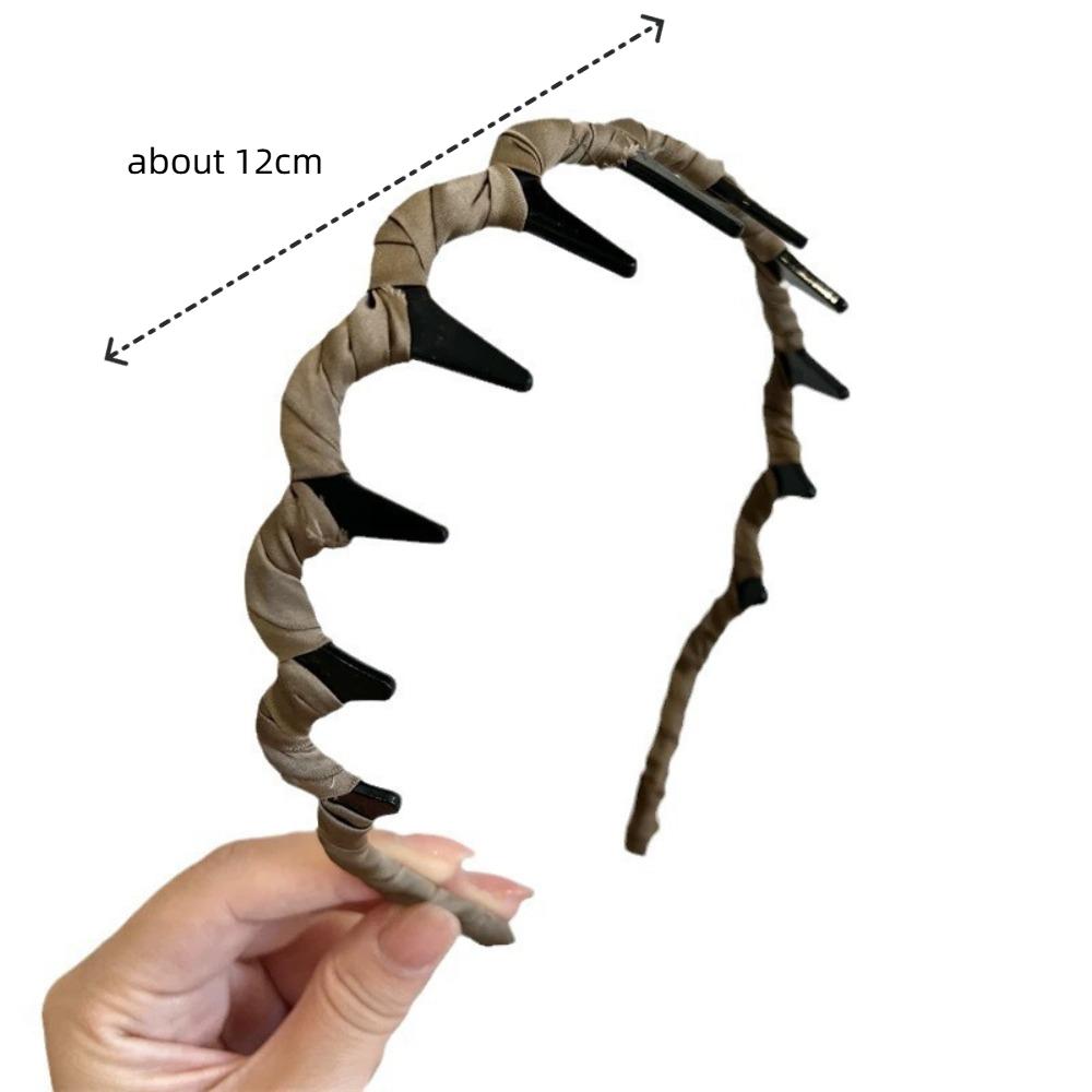 Leopard Pattern Hair Hoops U Shape Plush Teethed Hairband Sweet Sports Headbands for Women