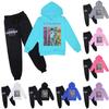 Boys Girls Sweatsuit Clothing Hooded Sweatshirt Jogging Sweatpants Tracksuits Set Fashion Outfit