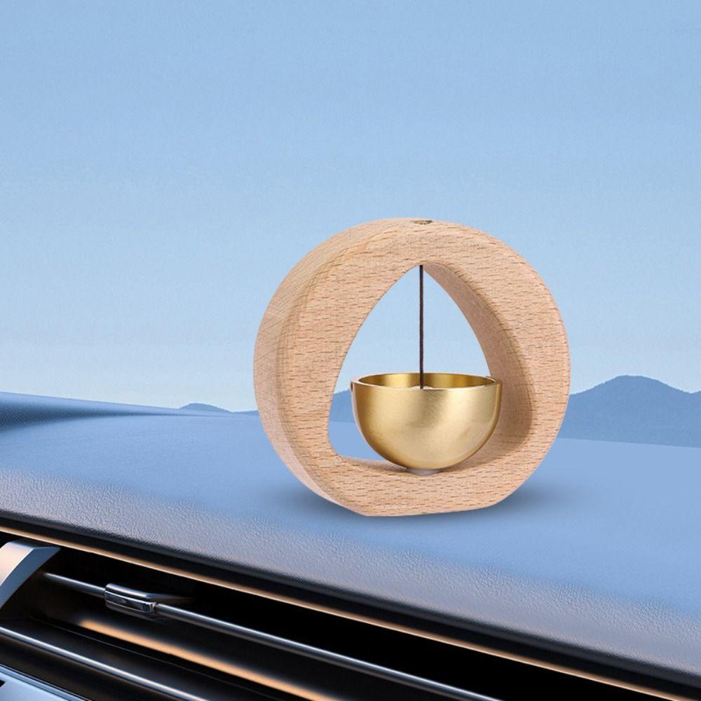 Kawaii Solid Wooden Magnetic Doorbell Japanese Style Entrance Door Bell Pendant Desk