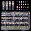 Nail Art 24 Grid Rhinestone Jewelry Set Nail Art Ab Flat-Bottomed Diamond, Nail Special-Shaped Diamond Symphony