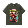 275 GSM Washed T-shirts 100% Cotton My Hero Academia V20 Red Riot Print Unisex Heavy Cotton T Shirt
