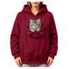Unisex Long Sleeve Hoodie with Pet Pouch and Loose Fit Front Pocket for Casual Wear