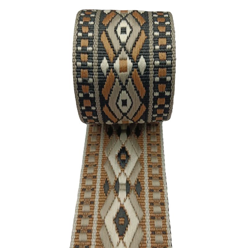 5cmx1Yard Ribbon Ethnic Style Woven Jacquard Craft Neckline Embellishment Garment Accessories Curtain Decor Multiple Colors