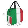 Термосумка для ланча с принтом итальянского флага, изолированная коробка для ланча для женщин, мужчин, детей, сумка для бенто для пикника на открытом воздухе, работы, офиса, путешествий