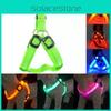 Led Dog Harness Safety Nylon Strap Adjustable Flashing Light Up Rechargeable