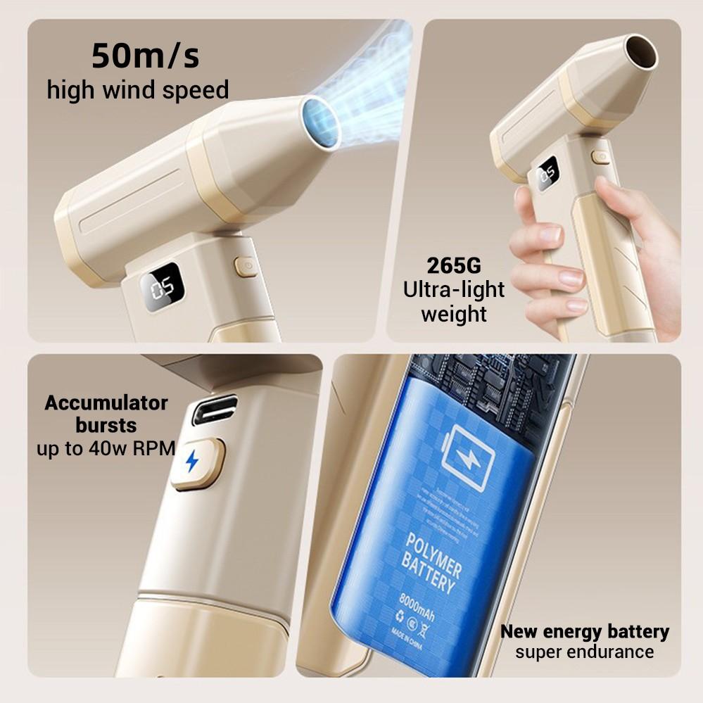 450 000 об/мин Новейший мини турбореактивный вентилятор Турбо Мощный воздуходув 50 м/с Высокоскоростной канальный вентилятор Электрический воздуходув-пылесос Сушилка