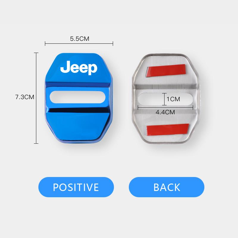 Для Jeep 4 шт. Накладки на замки дверей автомобиля Защитные накладки Аксессуары Для Jeep Grand Cherokee Wrangler JK Gladiator Compass Renegad