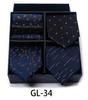 Men'S Gift Box Set Tie Fashion Business Net Color Jacquard Tie Square Scarf