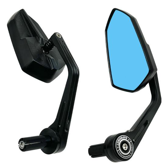1 пара мотоциклетных зеркал заднего вида Прочная конструкция Регулируемый дизайн Универсальная посадка Простая установка Зеркала бокового вида на руле