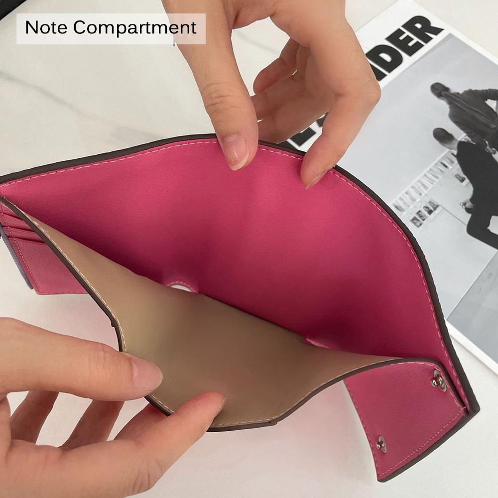 2025 Двухцветные женские кошельки из натуральной кожи, короткий кошелек, высокое качество, кошелек из первого слоя коровьей кожи, тройной кошелек-купюрник для дам