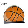 One-hand Paper Towel Dispenser Sports Ball Napkin Holder for Table, Freestanding Wooden Dispenser, Football Tabletop Tissue Theme Birthday Party