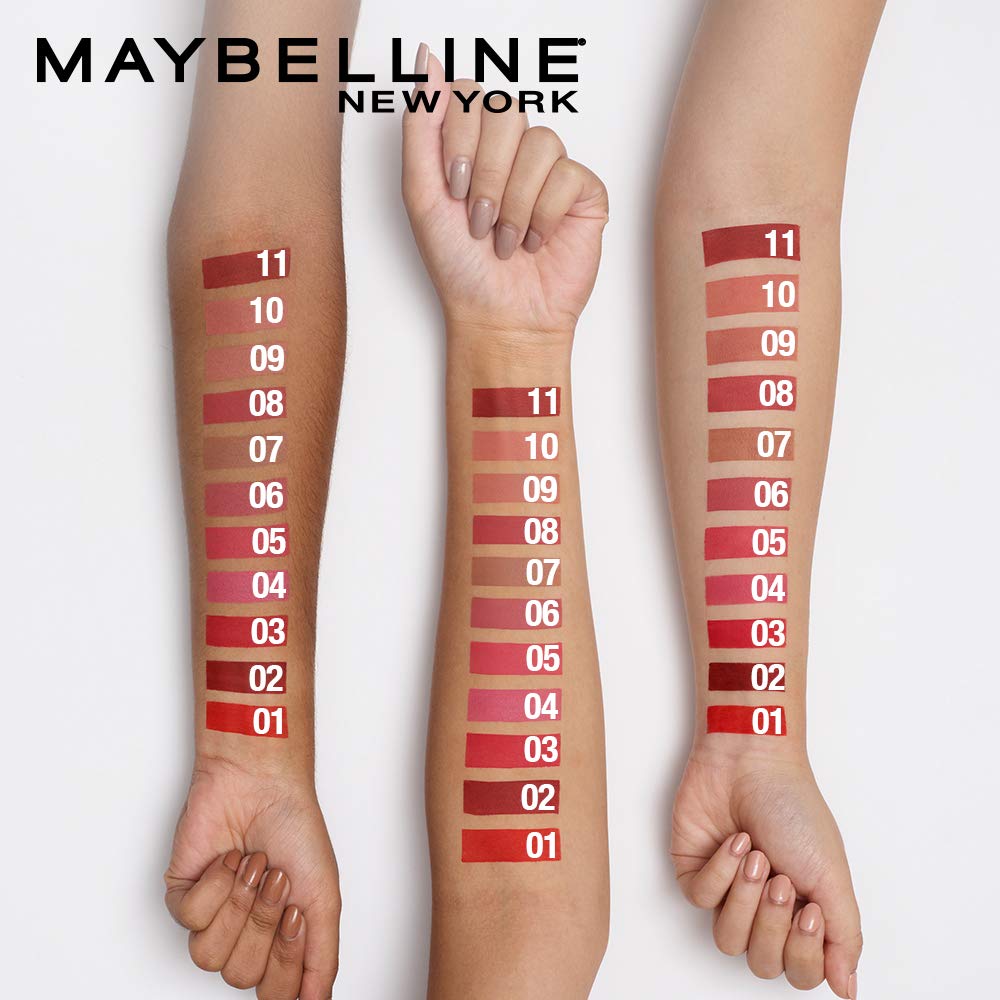 Maybelline New York Sensational Жидкая матовая помада 03 Flush It Red 7 мл Легкая Нелипкая Не сушит