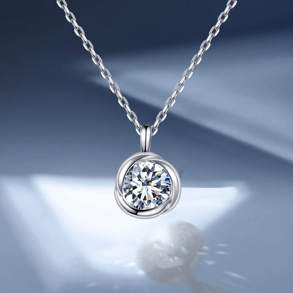 Комплект ожерелье и серьги Подвеска из циркония высочайшего качества серебро Популярный подарок на Белый день смотреть карат [Свободная птица] Женский "Поцелуй розы"