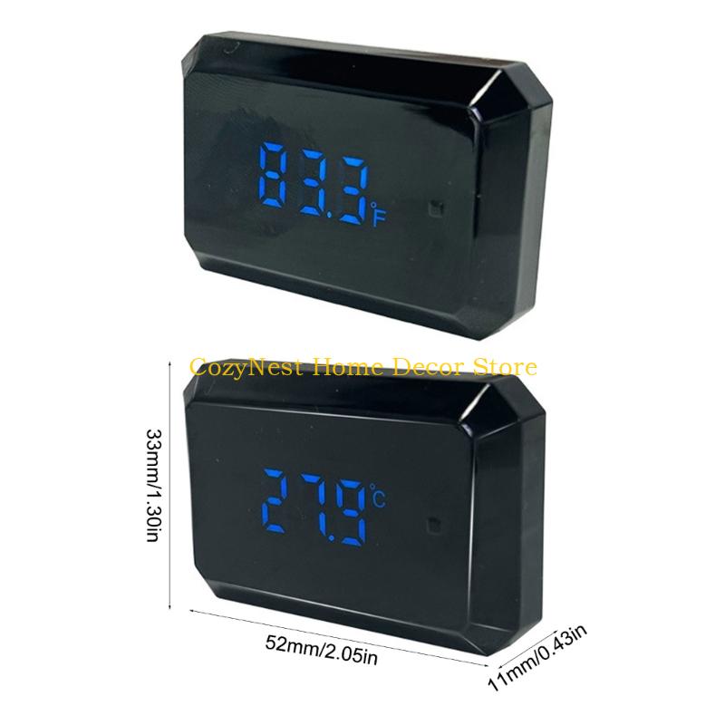 92MF Aquarium LED Thermometers Cordless Digital Aquarium Thermometers No Wire Water Temperature