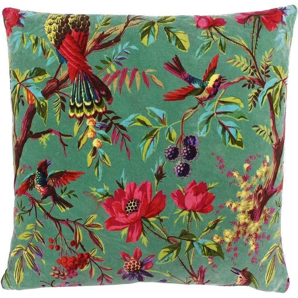 Riva Home Birds Of Paradise Floral Pattern Square Cushion Cover