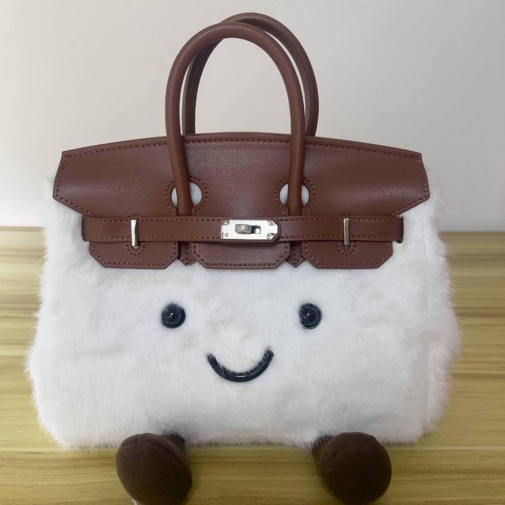 Jllycat Cute Fluffy Platinum Doll Crossbody Elf Handbag