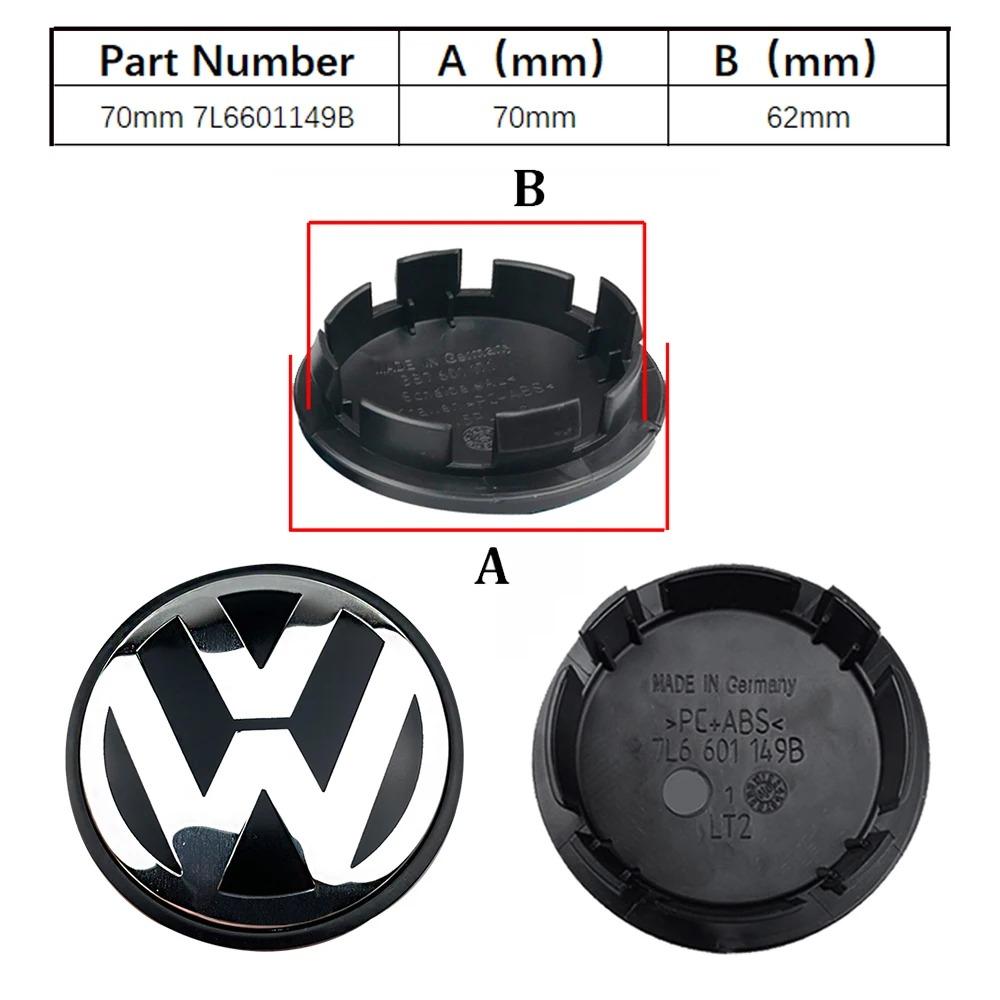 2026 Hot GT 4pcs Set Car Wheel Center Caps 55mm-76mm Hubcap Covers for VW Volkswagen Jetta MK5 Golf Passat - Styling Wheel Center Caps