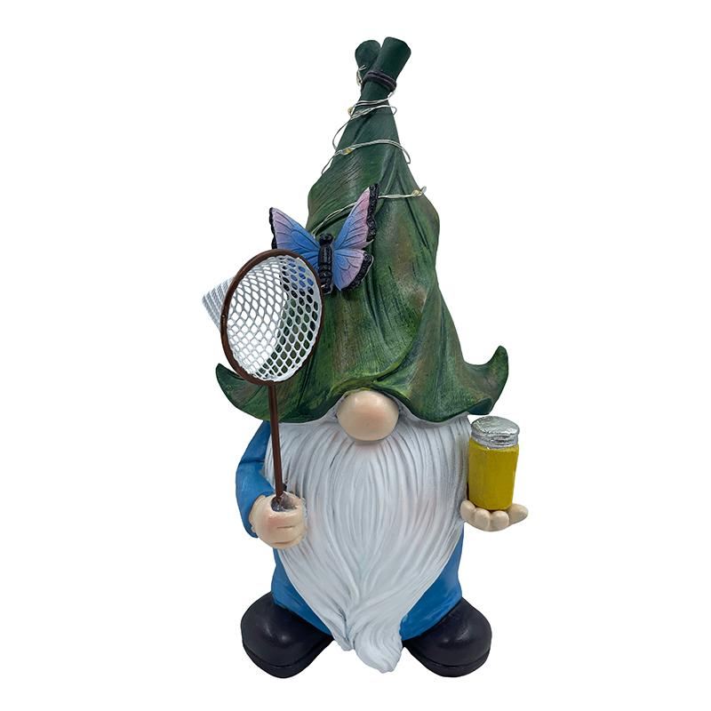 Декор для сада в виде гнома с подсветкой, подарок в виде гнома для женщины, любительницы сада, солнечные уличные статуи, весна для патио, двора, газона и сада