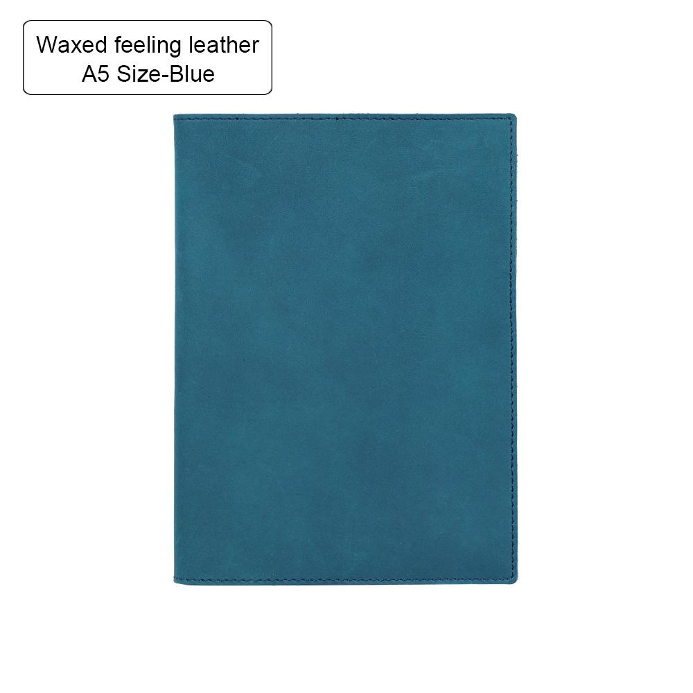 100% Genuine Leather Cover A5A6B6 Sketchbook Planner with Grid Blank Insert Retro Notebooks and Journals Diary Cover Stationery