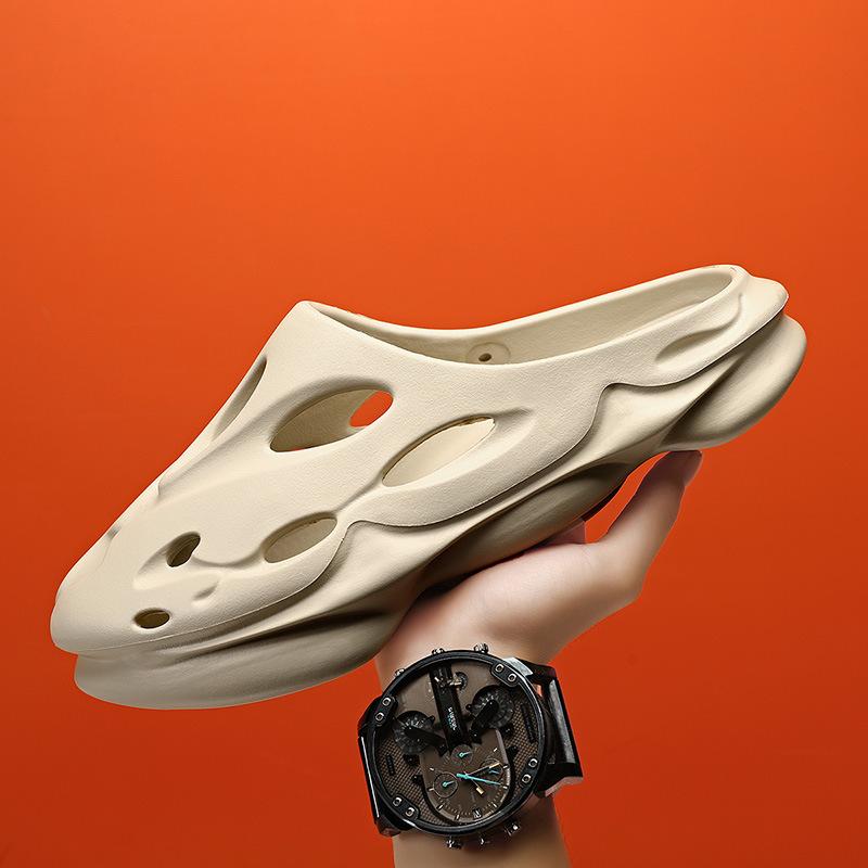 Мода 2024 года, новые мужские туфли, легкие белые сандалии, тапочки, легкие роскошные сандалии для отдыха, пляжная обувь для дома и улицы