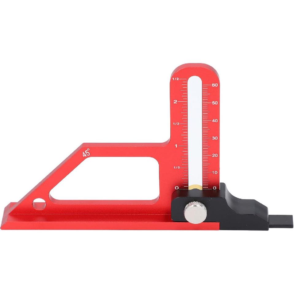 Table Saw Height Gauge Aluminum Alloy Metric Scales 0-60mm Depth Measuring Tool for Woodworking