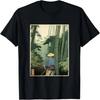 Японская бамбуковая роща Ксилография Духовная природа винтажная футболка