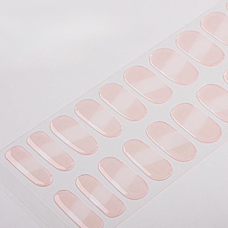 Bake-free Gel Manicure Stickers French Onion Powder Semi-cured Nail Stickers