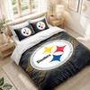 Bedding Set 1 Duvet Cover 2 Pillowcases Pittsburgh Steelers Print Bedroom Home Decoration