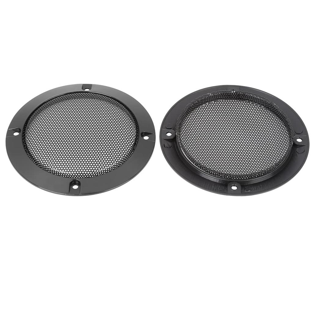 uxcell Speaker Grille Glossy Audio Speaker Cover Mesh Subwoofer Grille Protector Metal Black 2 Pack 4 Inch