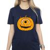 Monsters Inc Женская/дамская футболка с тыквой и хлопком Boyfriend Halloween