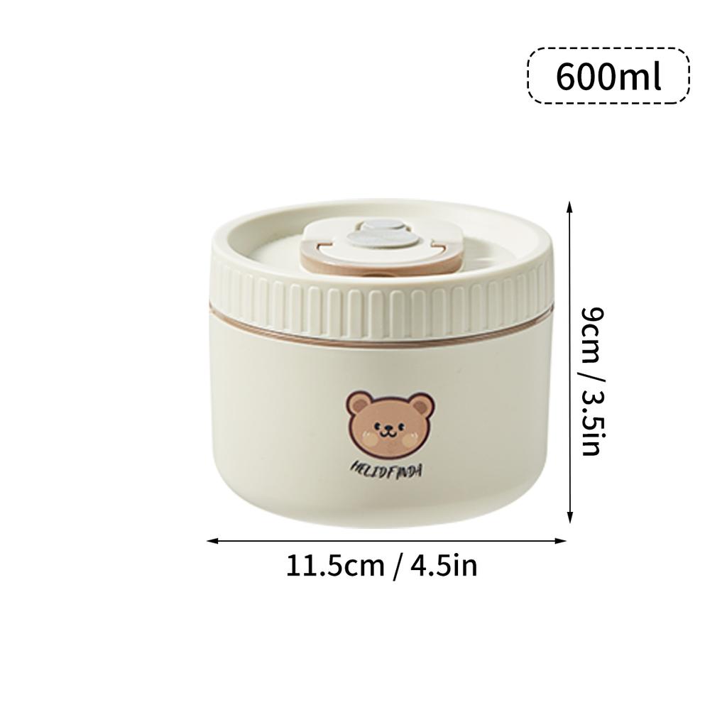 WORTHBUY Cute Thermal Bento Box Portable 304 Stainless Steel Lunch Box Heatable Sealed Leak-proof Food Container For Kids