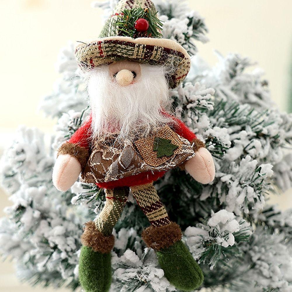 Sitting Christmas Plush Doll Hanging Decor Cartoon Merry Christmas Decoration  Home Xmas Decor