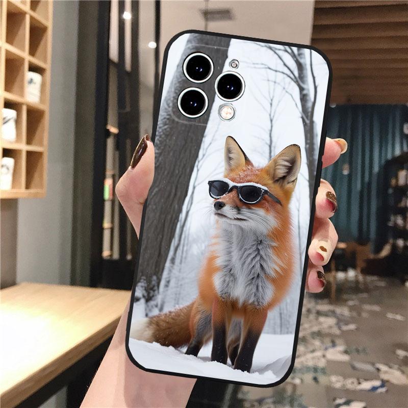 Чехол для телефона Carcasa Funda Для iPhone 17 Pro Max 17 Air 16 15 14 13 Pro Max 15 16 Pro 15Plus Милая лиса