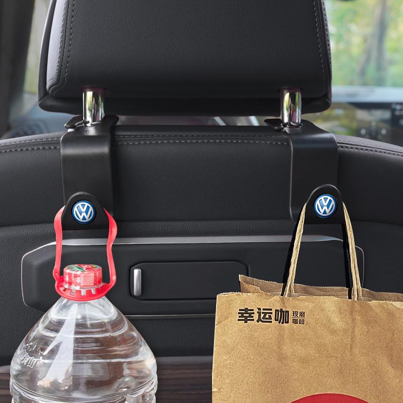 2Pcs Portable Car Seat Back Hooks Storage Accessories For Volkswagen VW Golf Amarok Tiguan T-Cross T5 Phaeton Polo Jetta GTI ID3 zq8