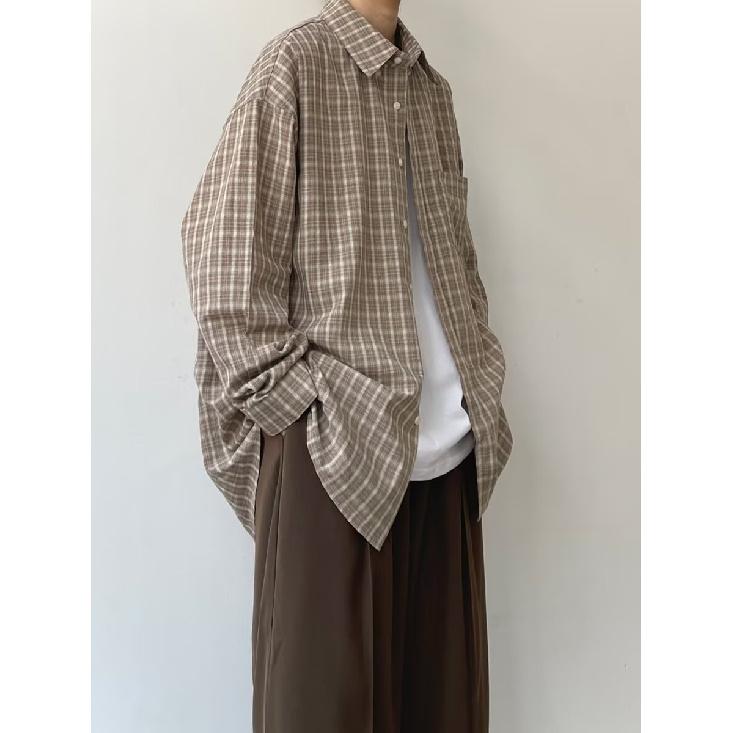 Рубашка с длинным рукавом с буквенным принтом 2024 года в японском стиле в стиле Гонконга, свободная рубашка для мальчиков, летнее модное универсальное повседневное пальто