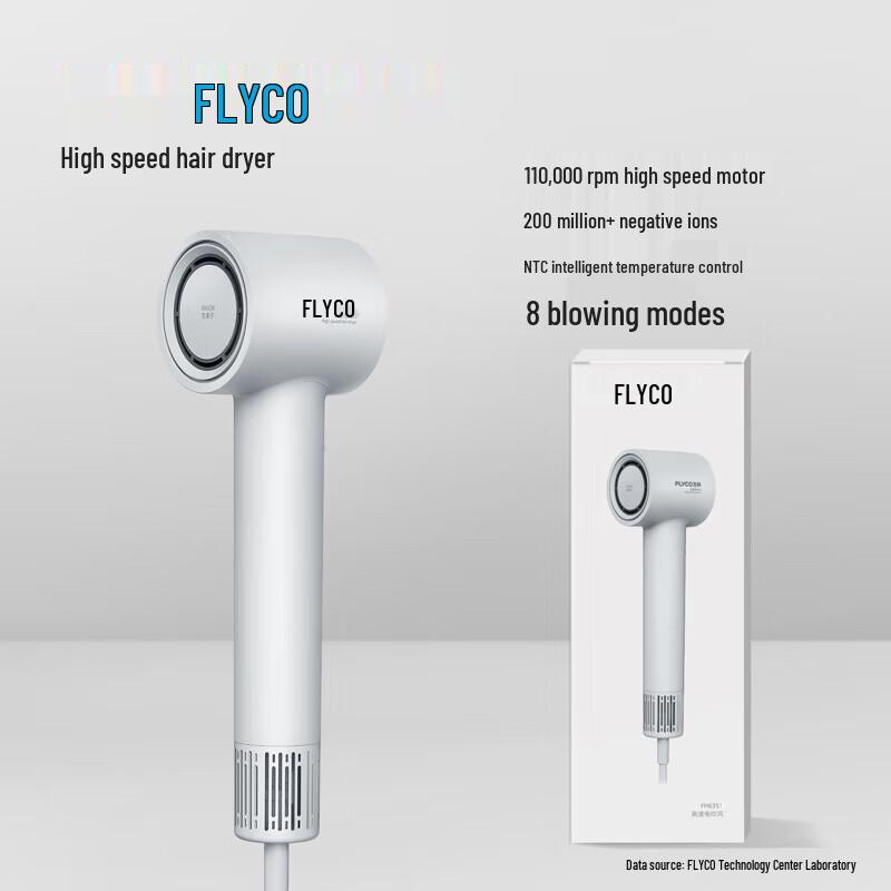 Flyco Высокоскоростной фен с отрицательными ионами FH6351