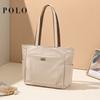 POLO Lightweight Shoulder Bag, Women's Handbag, Large Capacity, 15-Inch Laptop Bag, Tote Bag, Commute Bag, Apricot