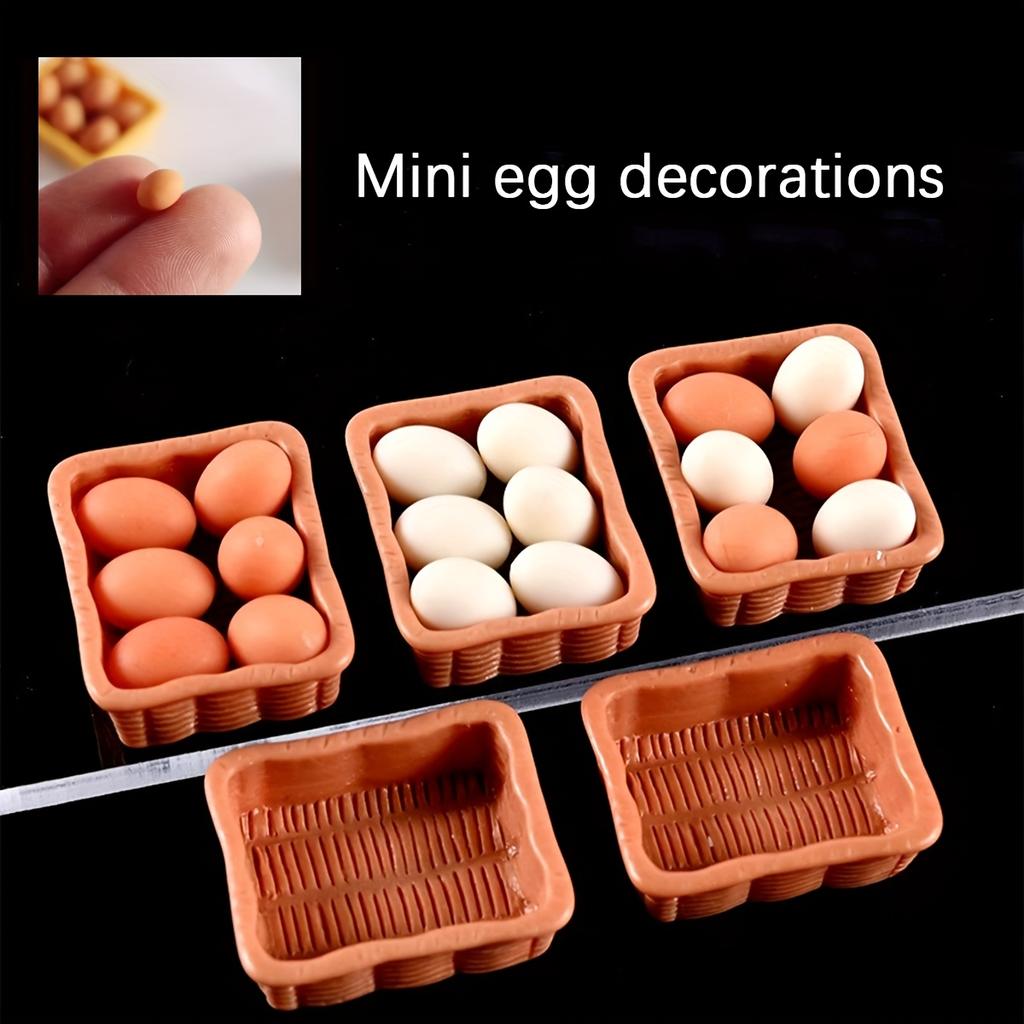 Миниатюрная имитация лотка для яиц, украшение 1:12 кукольных кухонных аксессуаров, реквизит для съемок, декоративные украшения