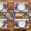 Mask Lobster Iris Mardi Gras Placemats Set of 4, 12x18 Inch Seasonal Carnival Holiday Table Mats for Party Kitchen Dining Decoration