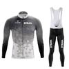 Quick-Dry Cycling Jersey Set Long Sleeve Road Bike Outfit Men Women Tour De France Style