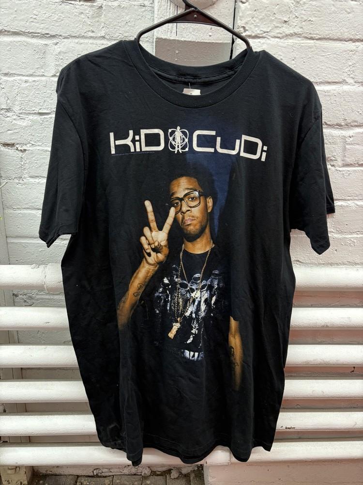 Футболка Kid Cudi Мужская Размер L Черная 2010 Рэп Хип-Хоп Графическая футболка Hanes Nano-T Унисекс Футболка