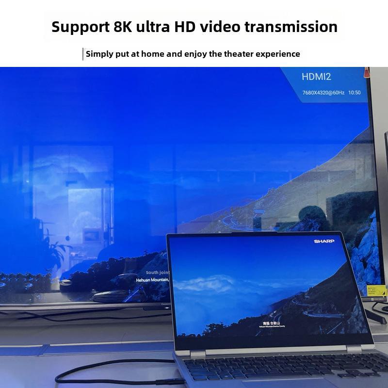 Цифровой дисплейный адаптер USB4 240 Вт Type-C, алюминиевый сплав, 40 Гбит/с, совместим с Apple 15 Series — мониторинг напряжения и мощности.