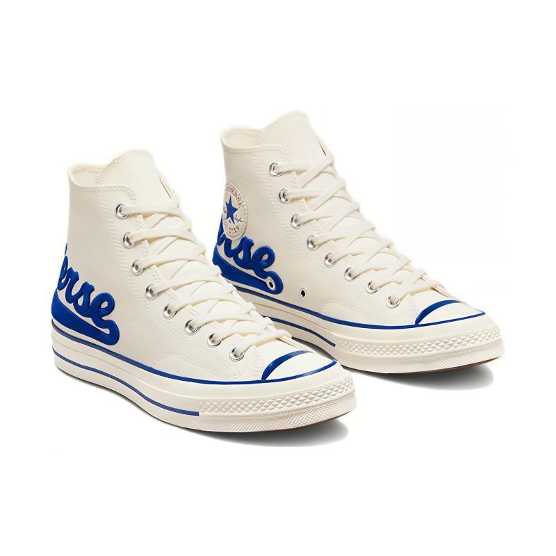 Converse Кеды Chuck Taylor All Star Classic Trend 1970-х годов Высокие парусиновые унисекс Молочно-белые Синие