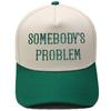 SomeBODY'S PROBLEM Truck Driver Hat Embroidery Vintage Color Matching Baseball Cap Men's and Women's Casual